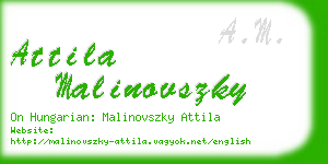 attila malinovszky business card
